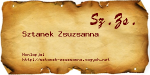 Sztanek Zsuzsanna névjegykártya