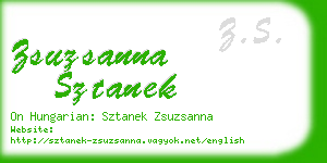 zsuzsanna sztanek business card